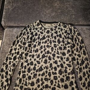 The Limited Leopard Print Sweater - Black and Tan Cashmere